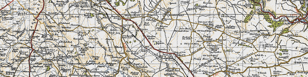 Old map of Blinder Ho in 1947