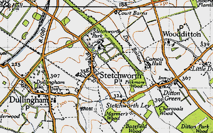 Old map of Stetchworth in 1946