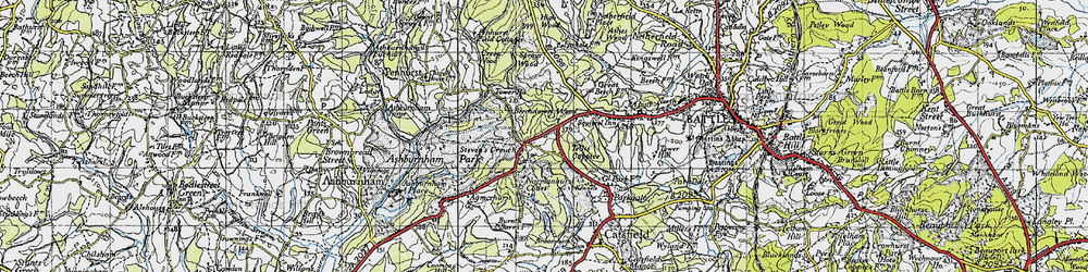 Old map of Beechdown Wood in 1940