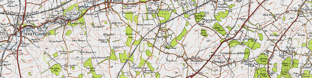 Old map of Bramdown Copse in 1945