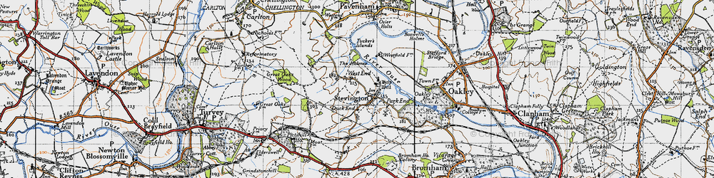 Old map of Stevington in 1946