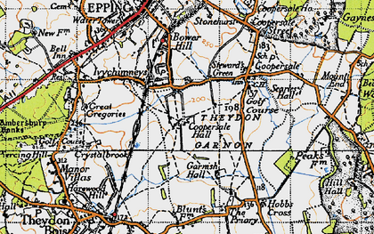 Old map of Steward's Green in 1946