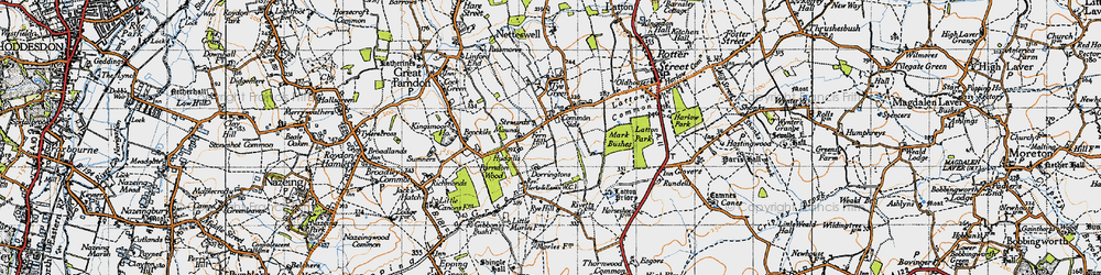 Old map of Latton Priory in 1946