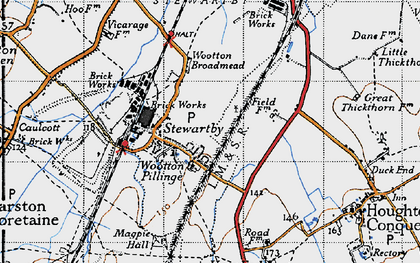 Old map of Stewartby in 1946