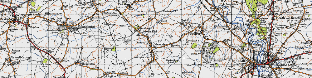 Old map of Stewkley in 1946