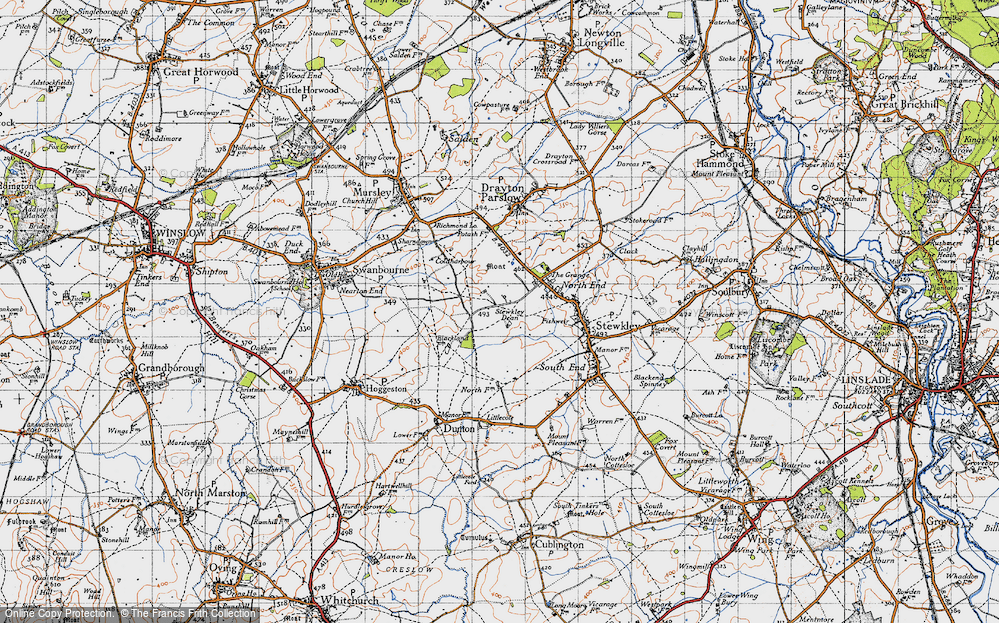Old Map of Stewkley Dean, 1946 in 1946