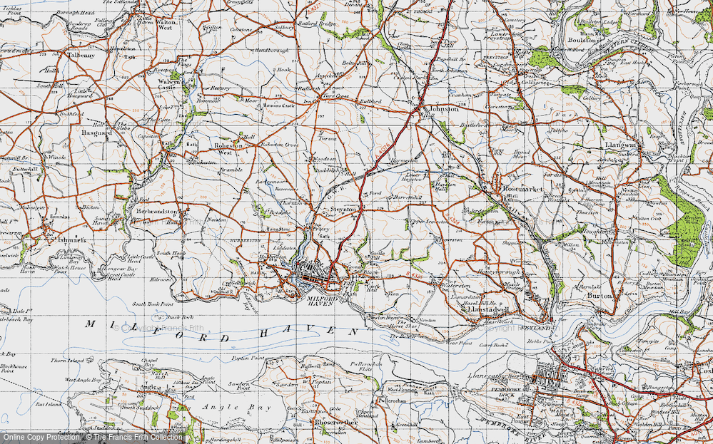 Old Map of Historic Map covering Black Br in 1946