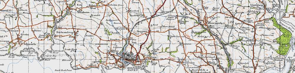 Old map of Black Br in 1946