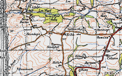 Old map of Stibb in 1946