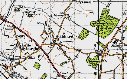 Old map of Stibbard in 1946