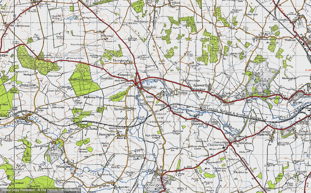 Old Map of Stibbington, 1946 in 1946