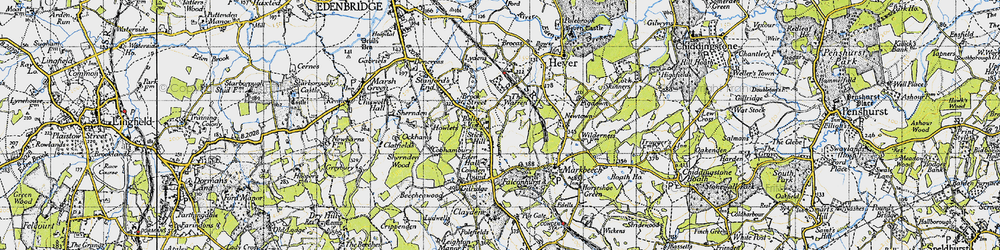 Old map of Stick Hill in 1946