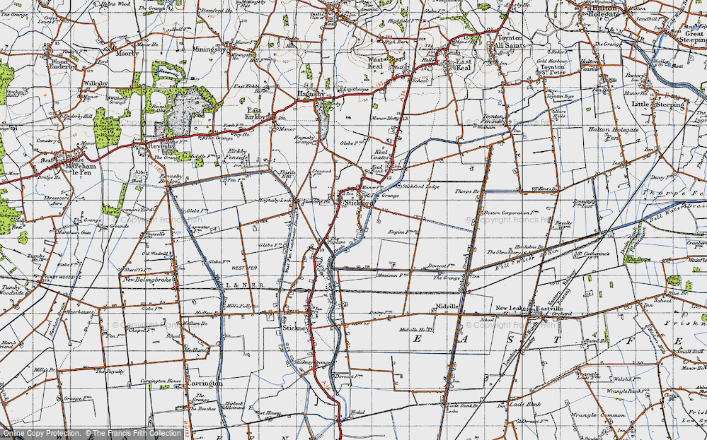 Old Map of Stickford, 1946 in 1946