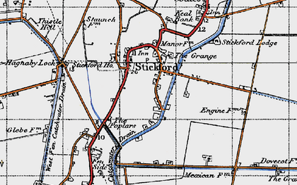 Old map of Stickford in 1946