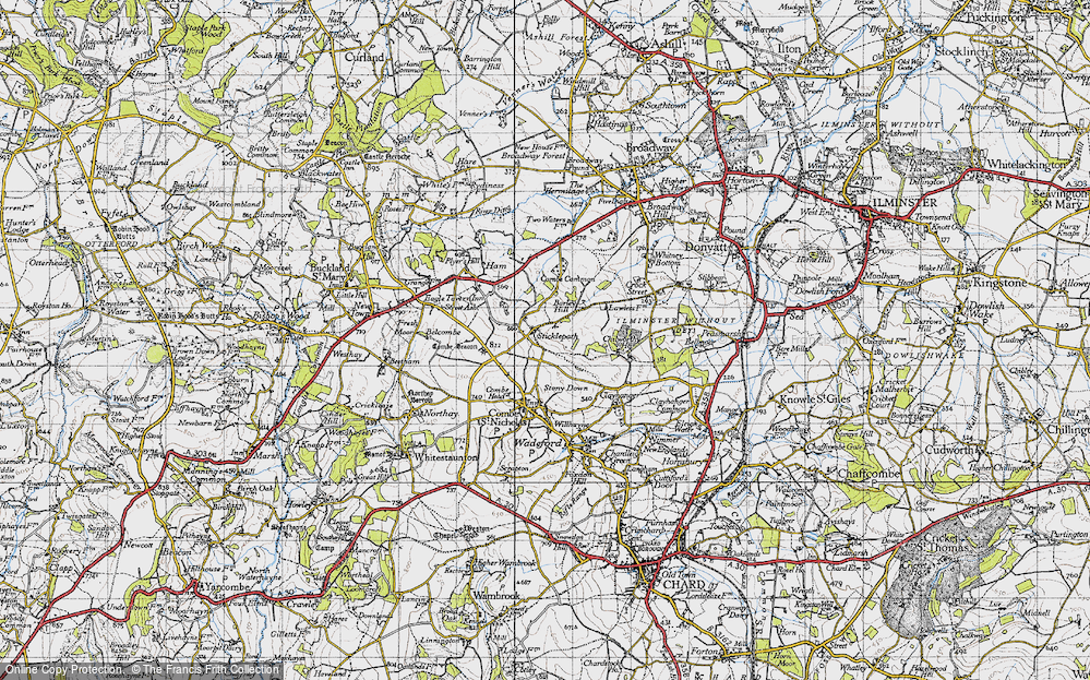 Old Map of Sticklepath, 1945 in 1945