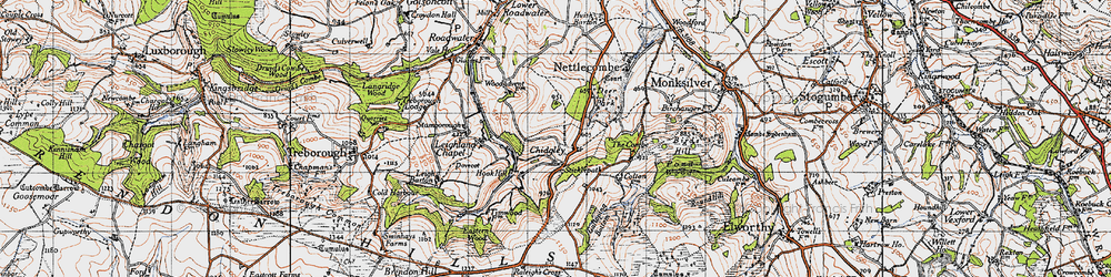 Old map of Sticklepath in 1946