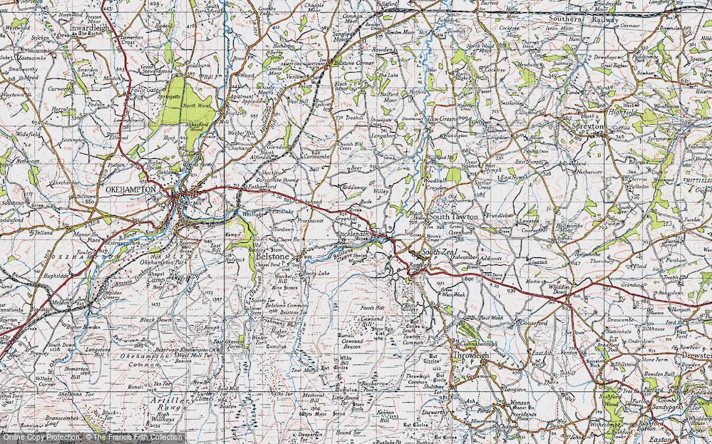 Old Map of Sticklepath, 1946 in 1946