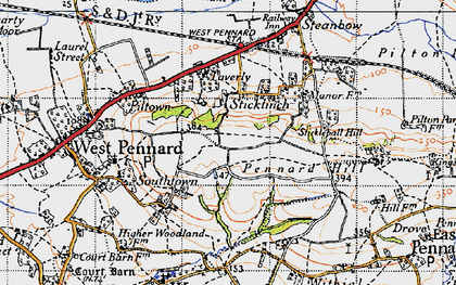 Old map of Sticklinch in 1946