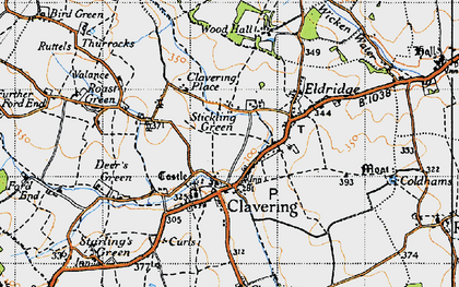 Old map of Stickling Green in 1946