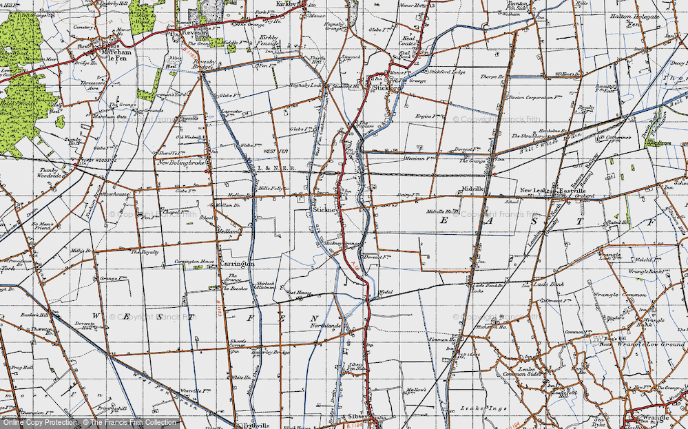 Old Map of Historic Map covering Whyte Acre in 1946