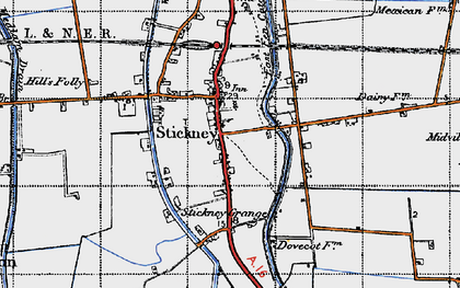 Old map of Stickney in 1946