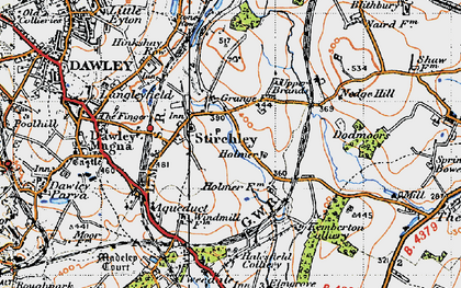 Old map of Stirchley in 1946