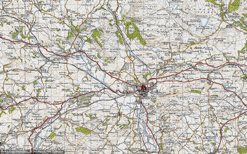 Old Map of Stirton, 1947 in 1947