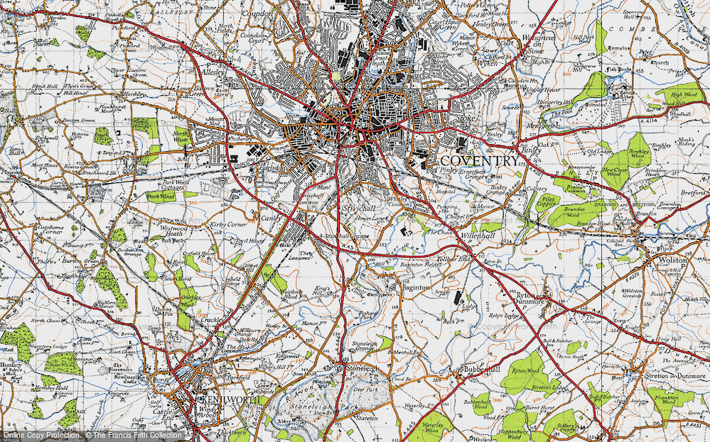 Old Map of Stivichall, 1946 in 1946