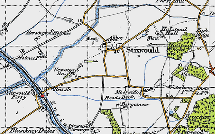 Old map of Bergamoor in 1946