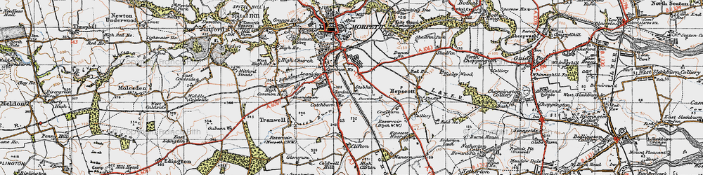 Old map of Stobhill in 1947