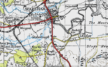 Old map of Stoborough in 1940