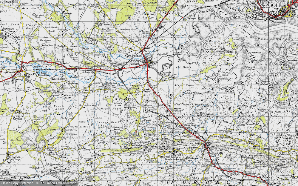 Old Map of Stoborough Green, 1940 in 1940