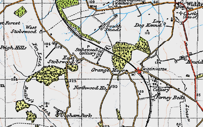 Old map of Stobswood in 1947