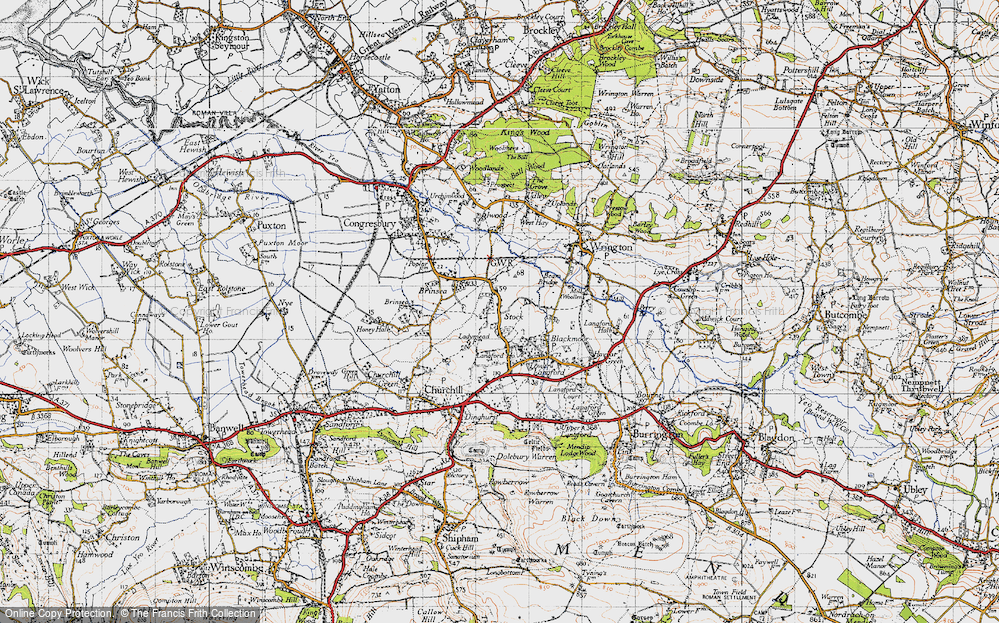 Old Map of Stock, 1946 in 1946