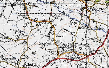 Old map of Stock in 1946