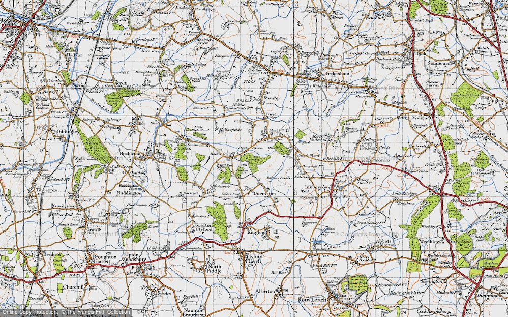 Old Map of Stock Green, 1947 in 1947