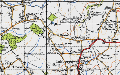 Old map of Stock Wood in 1947