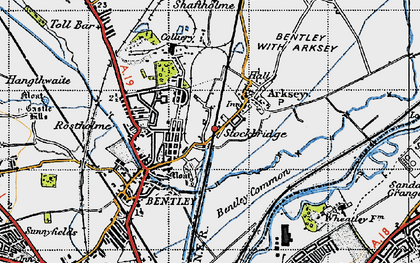 Old map of Stockbridge in 1947