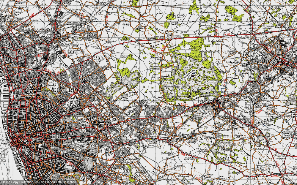 Old Map of Stockbridge Village, 1947 in 1947