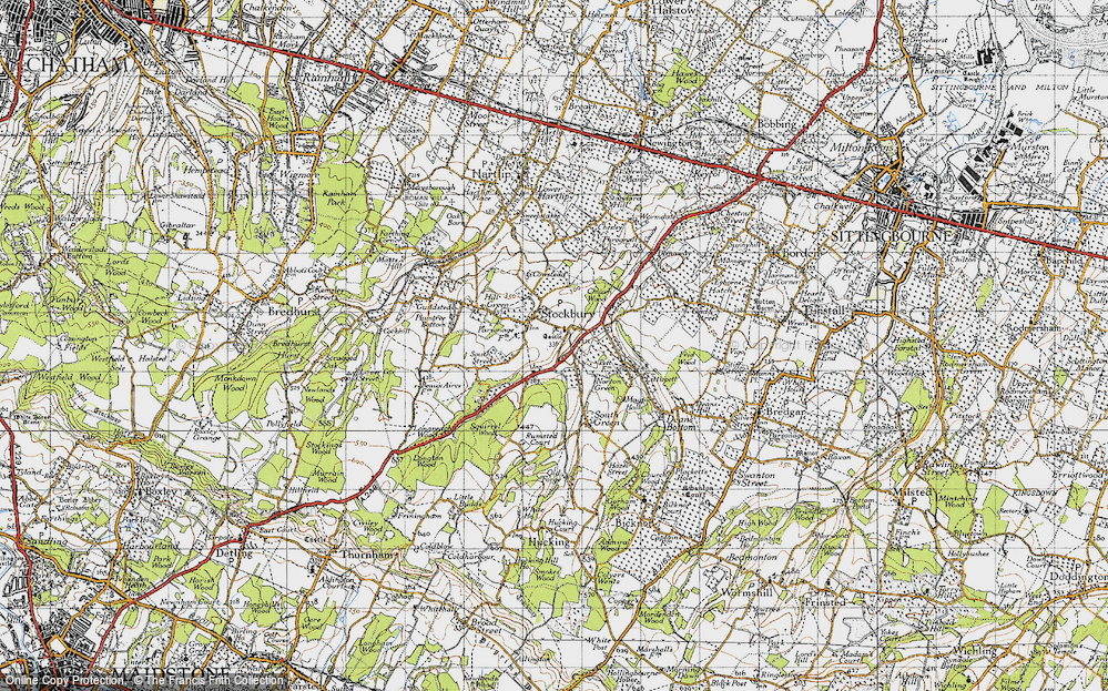 Old Map of Stockbury, 1946 in 1946
