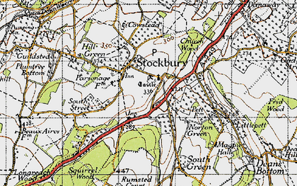 Old map of Borden Hill in 1946