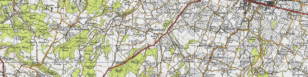 Old map of Stockbury in 1946