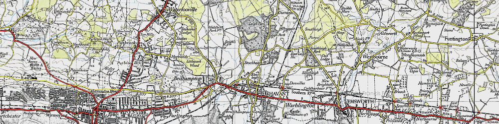 Old map of Stockheath in 1945