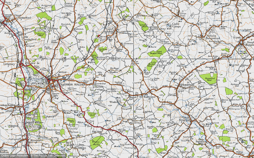 Old Map of Stocking Green, 1946 in 1946