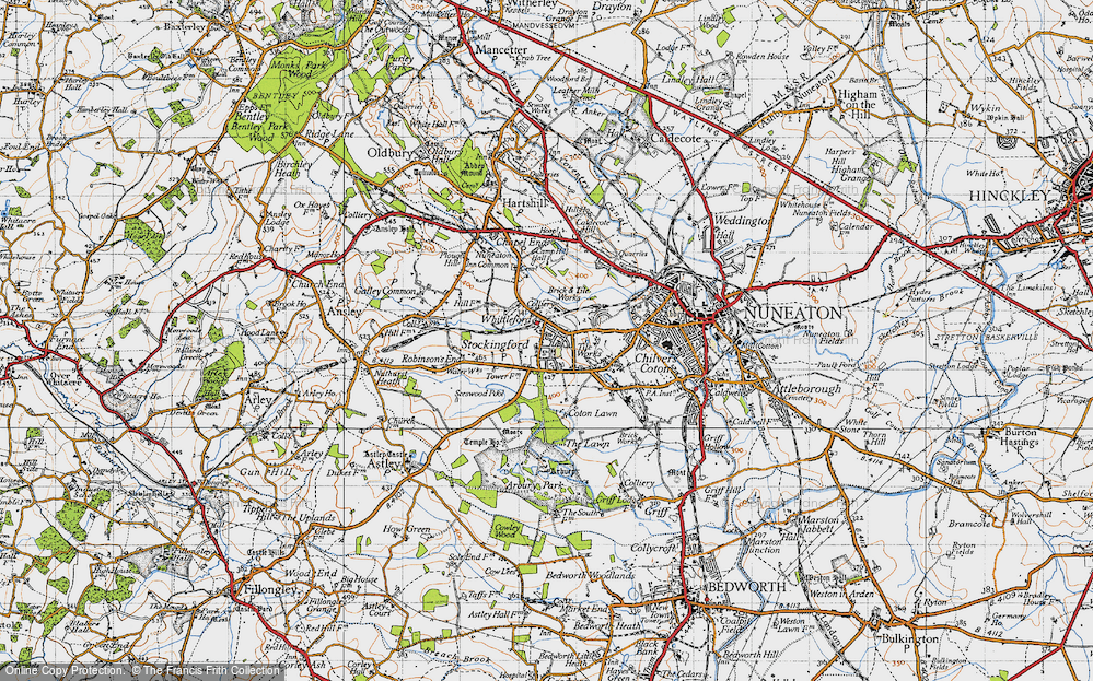 Old Map of Stockingford, 1946 in 1946