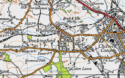 Old map of Stockingford in 1946