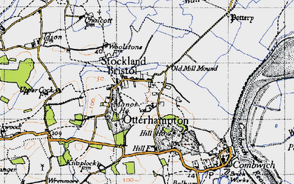 Old map of Stockland Bristol in 1946