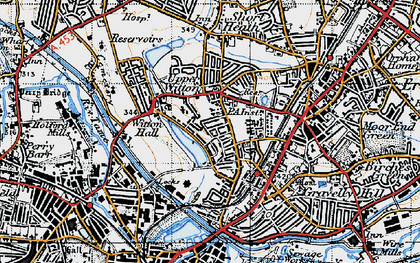 Old map of Stockland Green in 1946