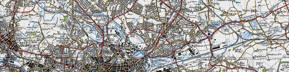 Old map of Stockland Green in 1946