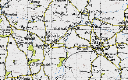 Old map of Stockleigh English in 1946